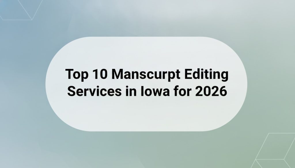 Top 10 Manuscript Editing Services in Iowa for 2026