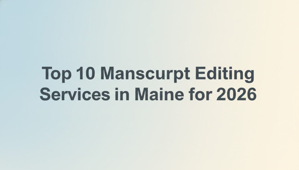 Top 10 Manuscript Editing Services in Maine for 2026