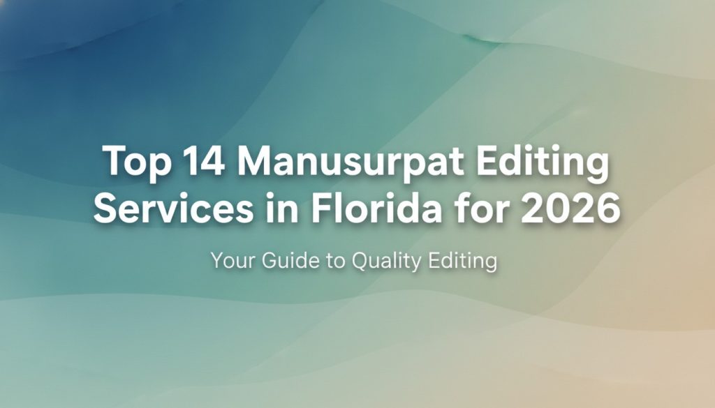 Top 14 Manuscript Editing Services in Florida for 2026