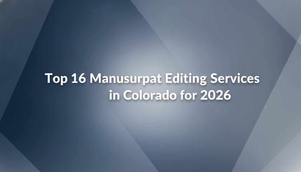 Top 16 Manuscript Editing Services in Colorado for 2026